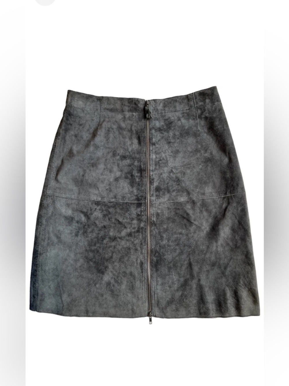 Isaac Mizrahi for Target plus size NWOT Gray full front zip suede skirt